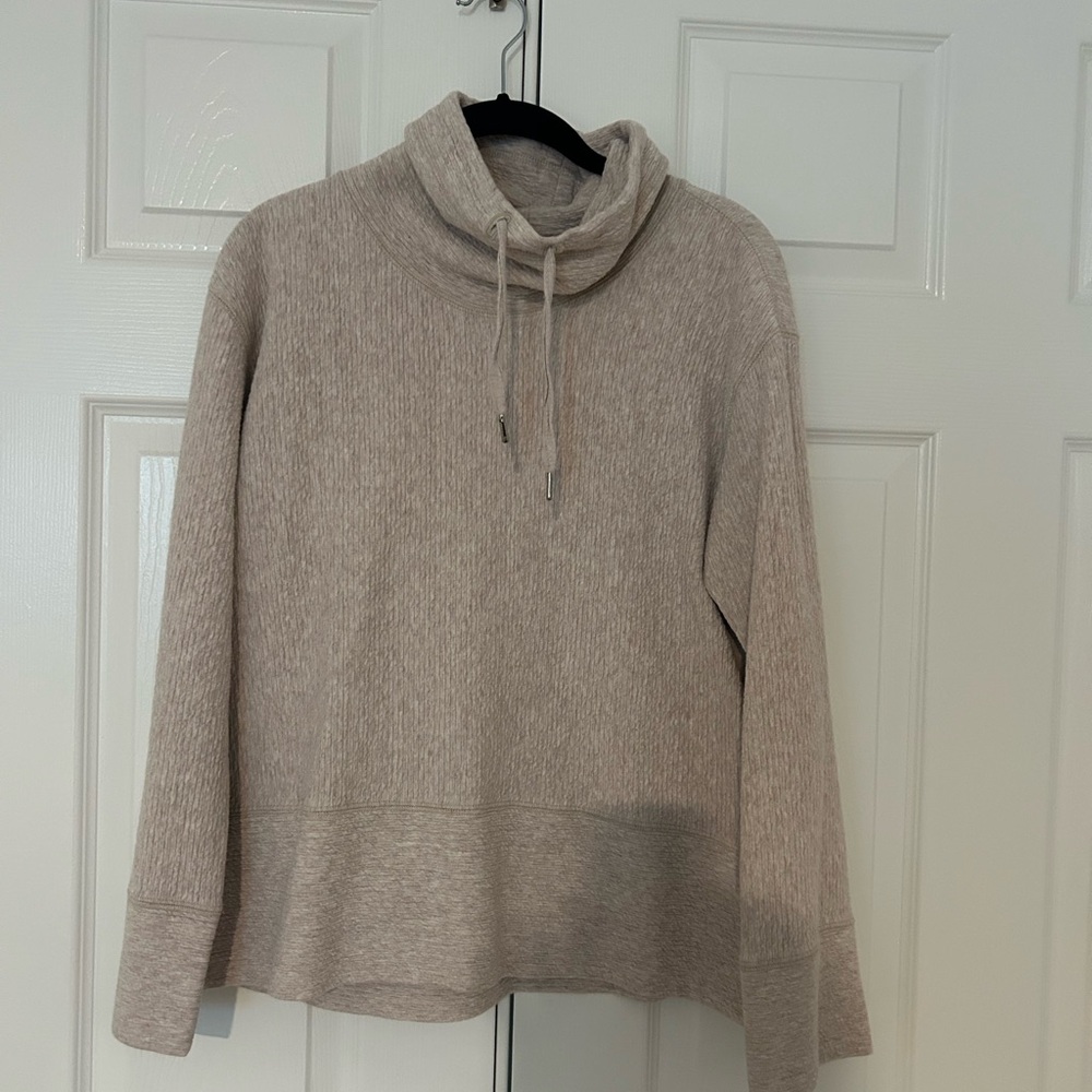 Orvis Women's Textured Cowl Sweatshirt - M - Oatmeal